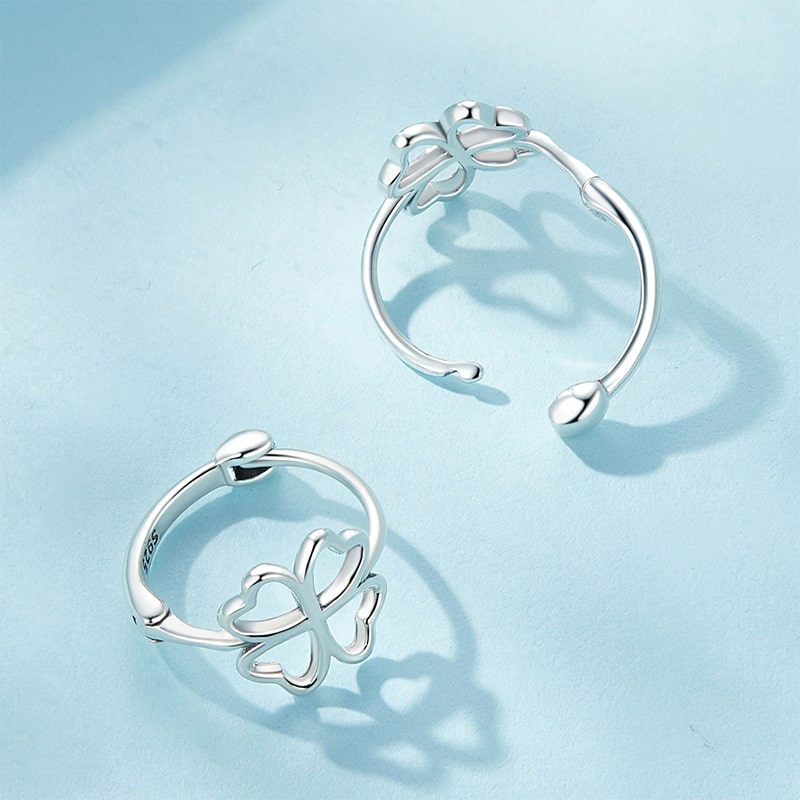 四つ葉フープピアス image number 2