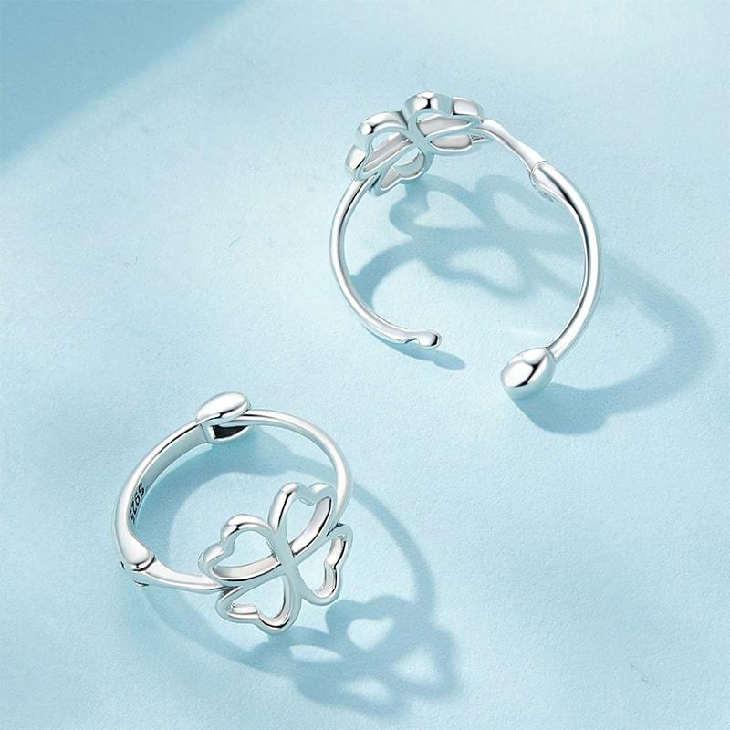 四つ葉フープピアス image number 2