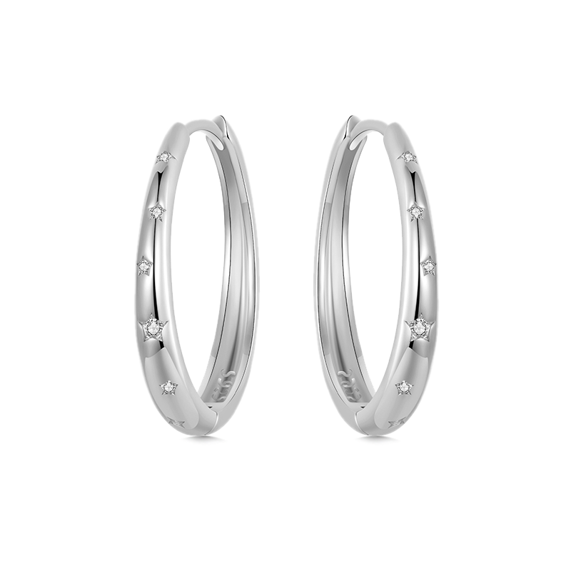 スパークリングスターフープピアス image number 0