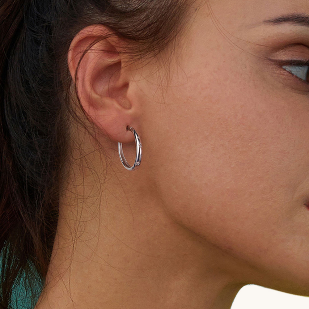 スパークリングスターフープピアス image number 4