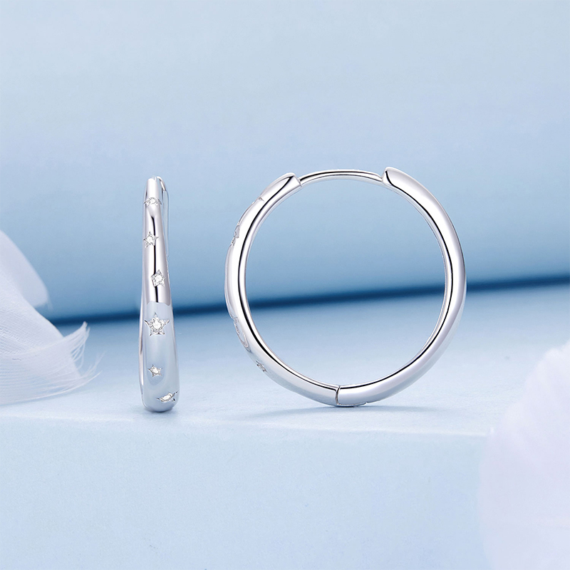 スパークリングスターフープピアス image number 2