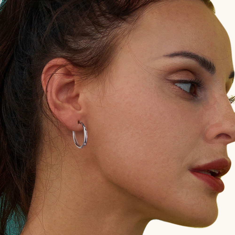 スパークリングスターフープピアス image number 3