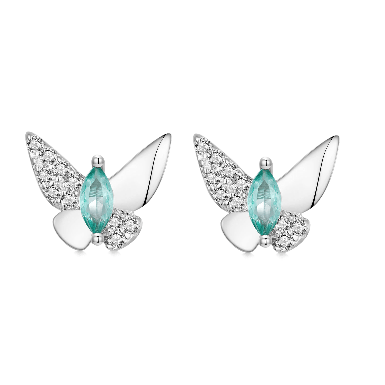 グリーンバタフライスタッドピアス image number 0