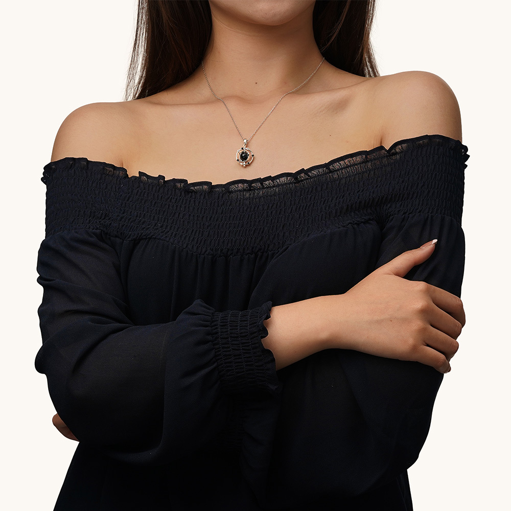 回転可能なブラックオニキスペンダント image number 3