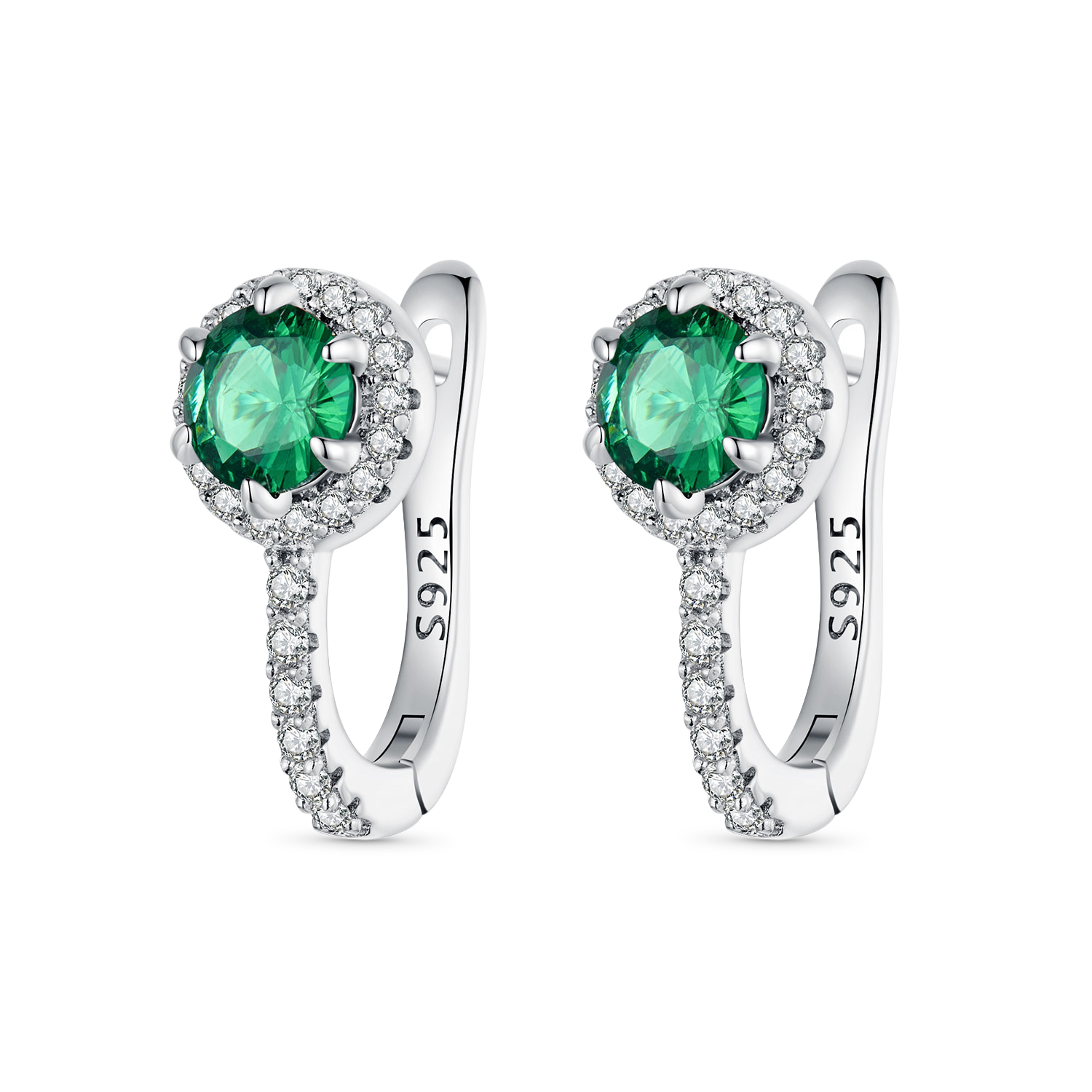 エメラルドU字型フープピアス image number 0