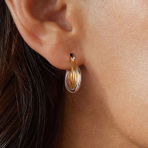 ダブルロール フープピアス image number 4