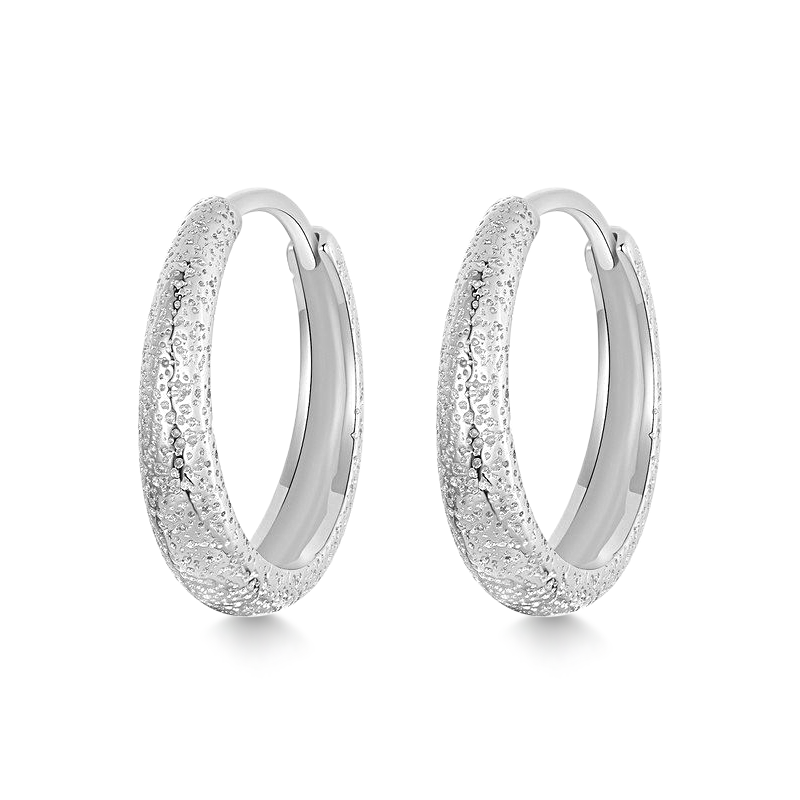 カービングテクスチャーフープピアス image number 0