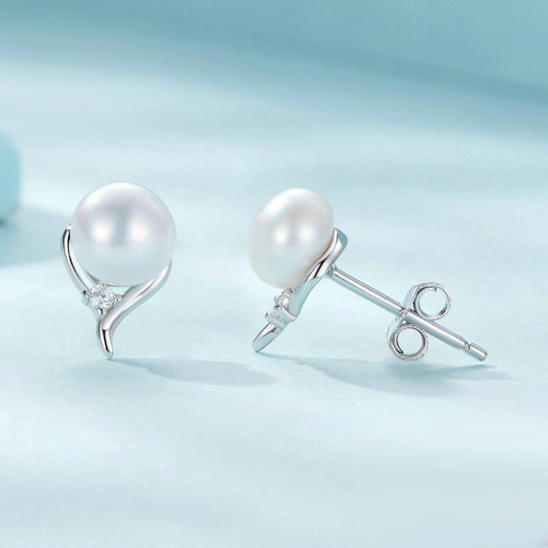 天然パールスタッドピアス image number 2