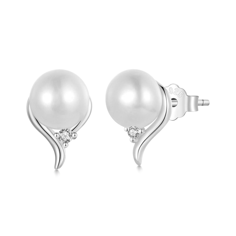 天然パールスタッドピアス image number 0