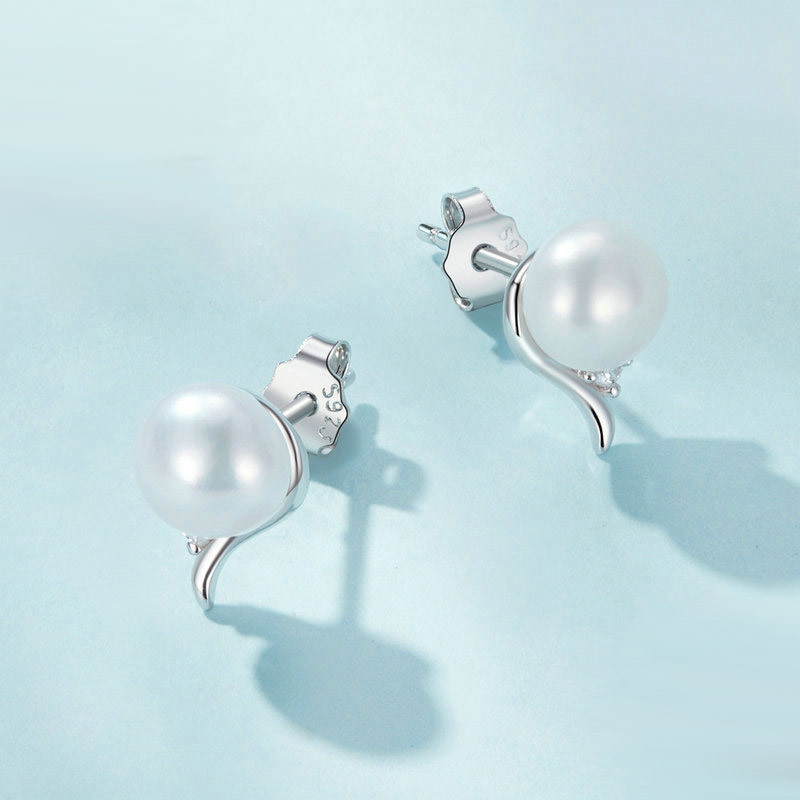 天然パールスタッドピアス image number 3