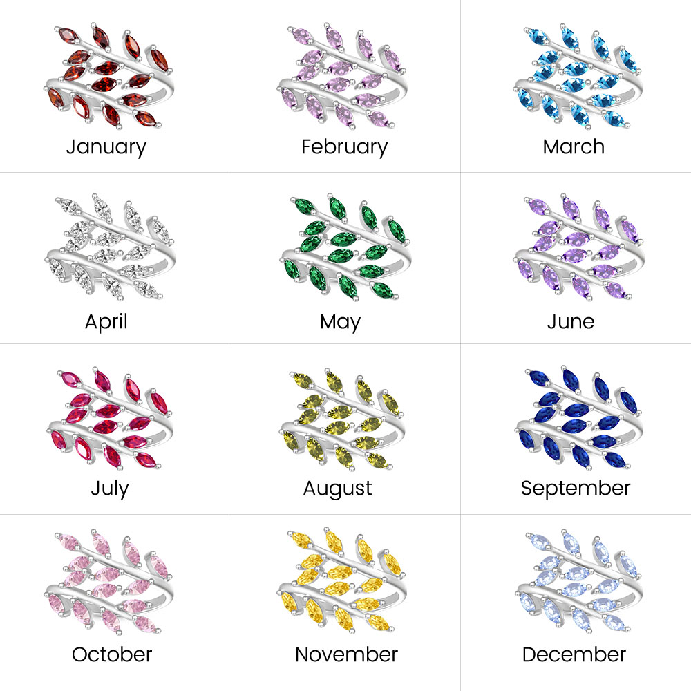 誕生石の繊細な蔓リング image number 5