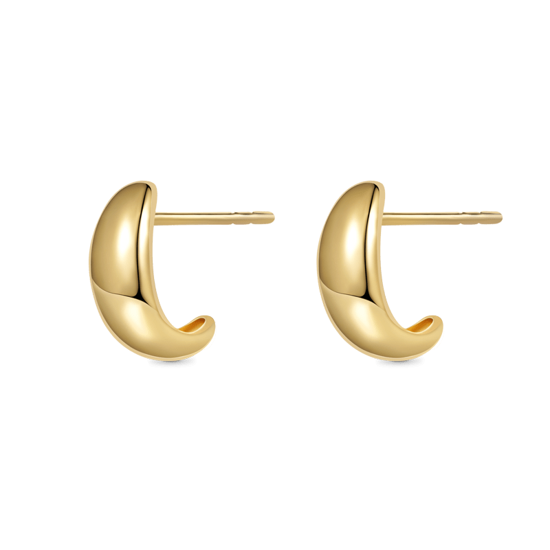 Jennifer Zeuner スタッド ドーム ゴールド ピアス Designer Gold, Silver and 14K Jewelry - Jennifer Zeuner