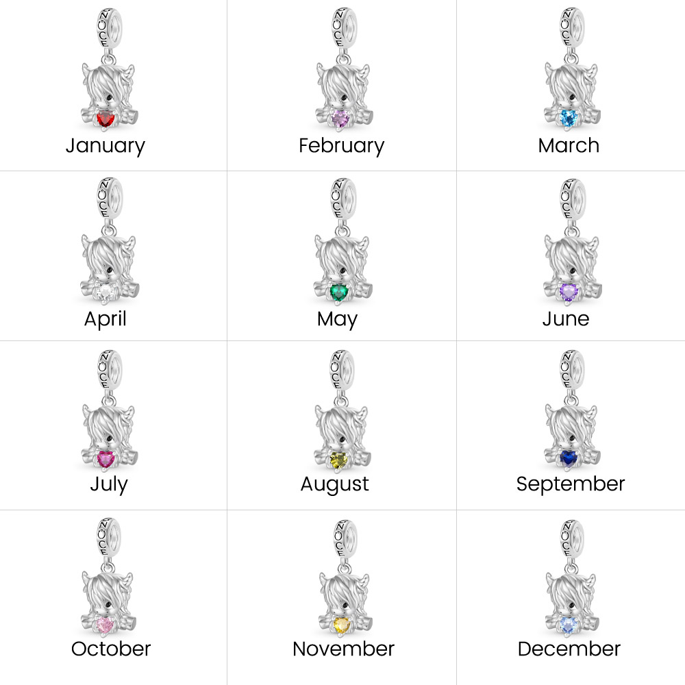 ハイランドカウ誕生石ペンダント image number 5