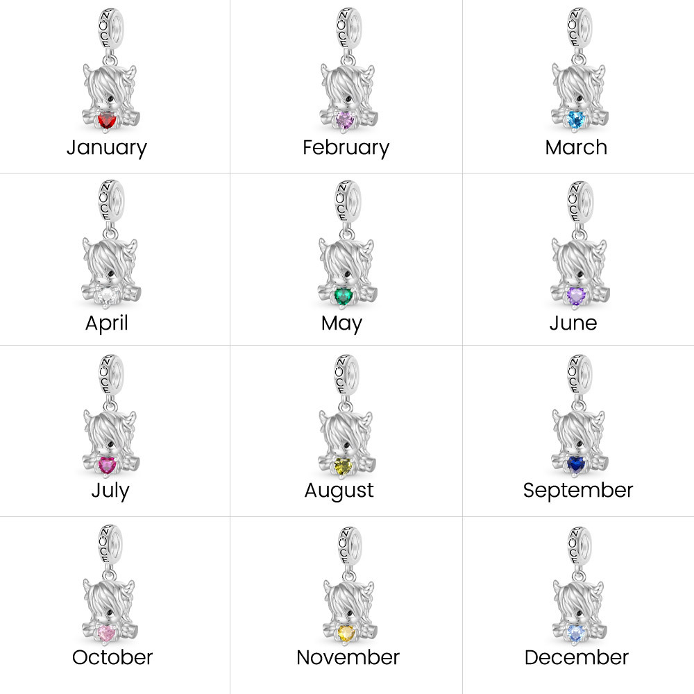 ハイランドカウ誕生石ペンダント image number 5