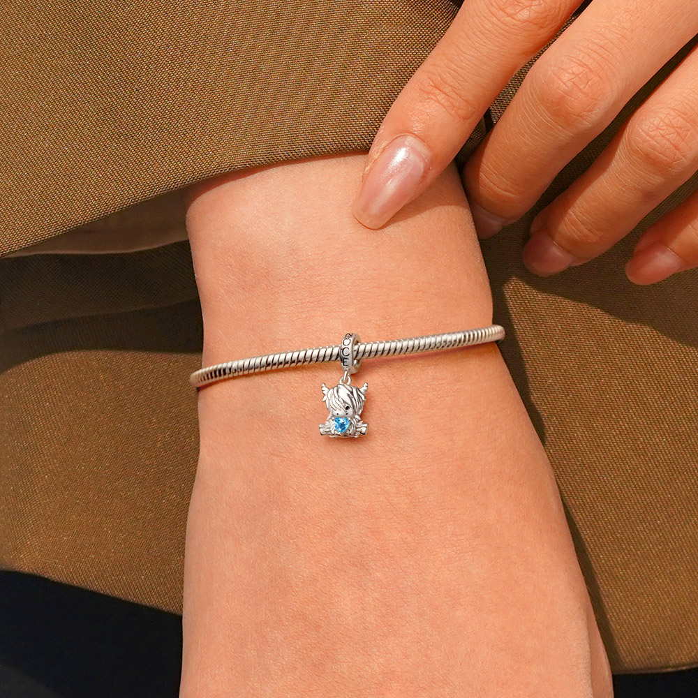 ハイランドカウ誕生石ペンダント image number 4