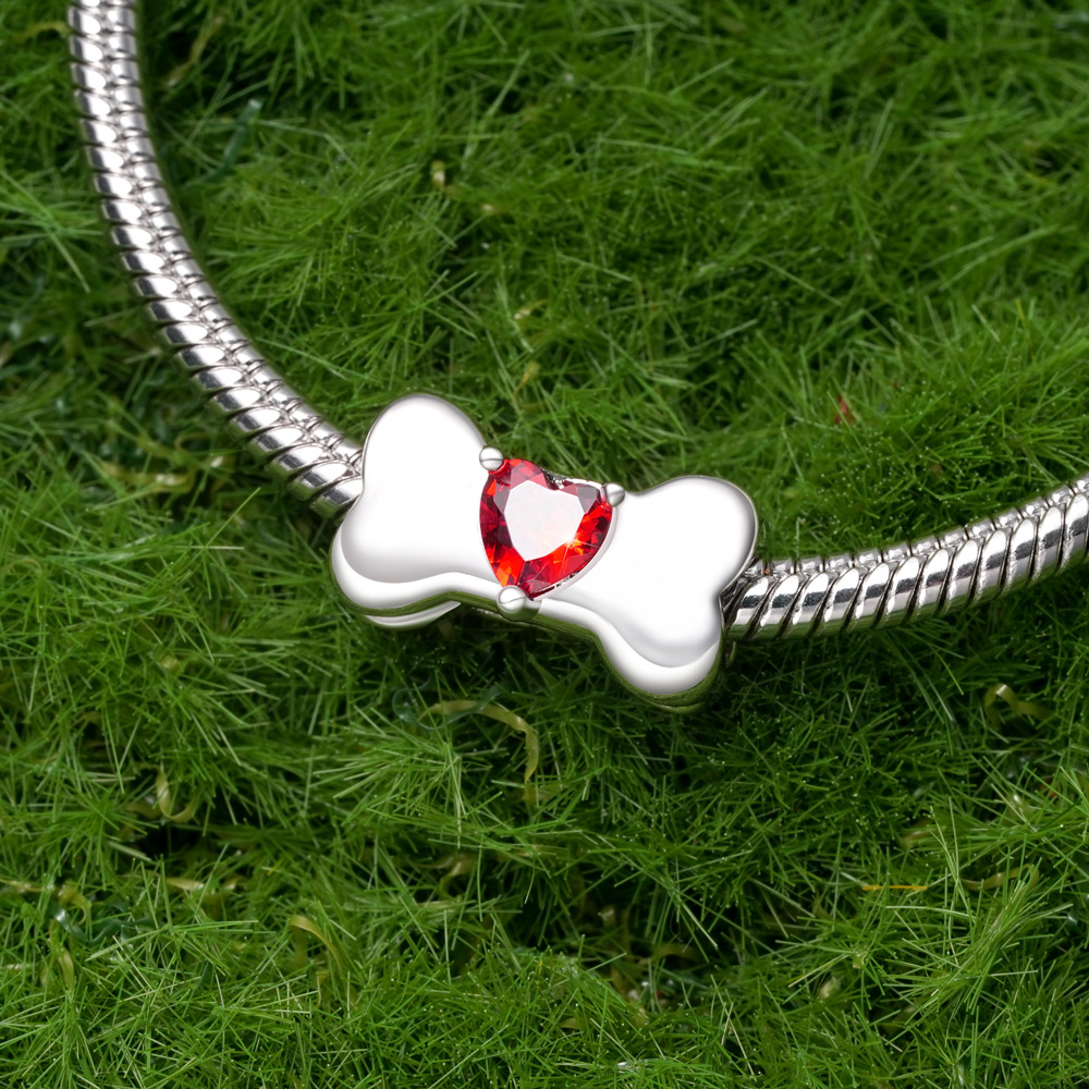 犬の骨の誕生石チャーム image number 3