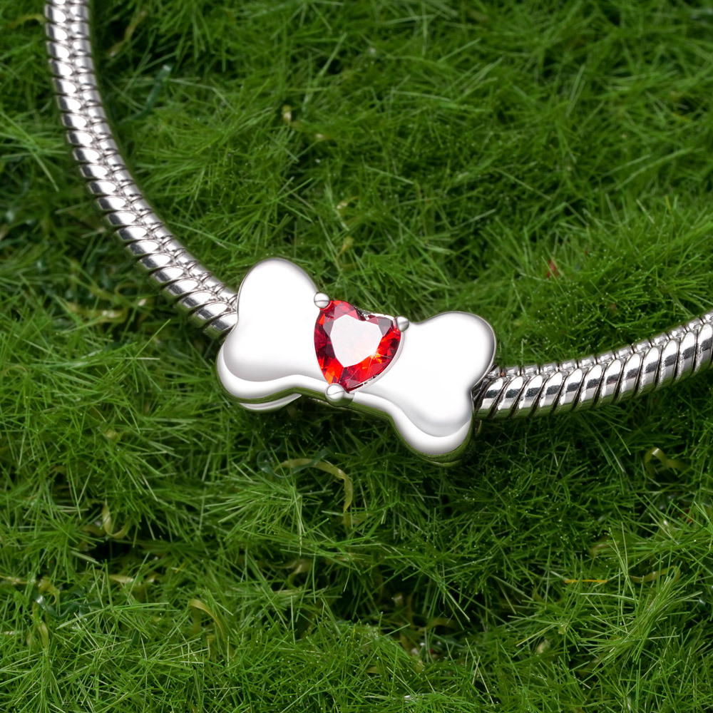 犬の骨の誕生石チャーム image number 3