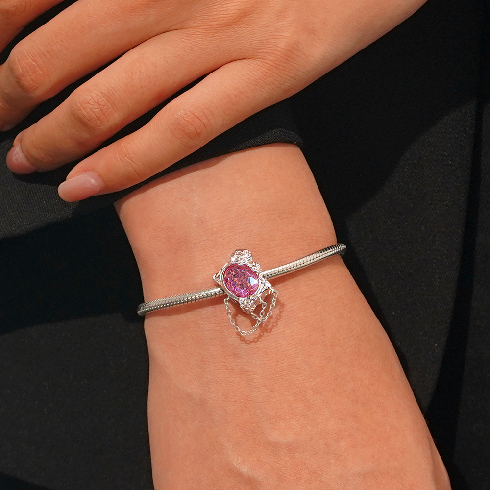 ピンクローズペインティングチャーム image number 4