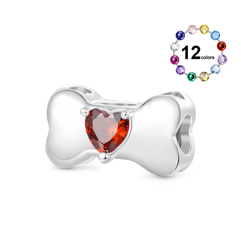 犬の骨の誕生石チャーム image number 0