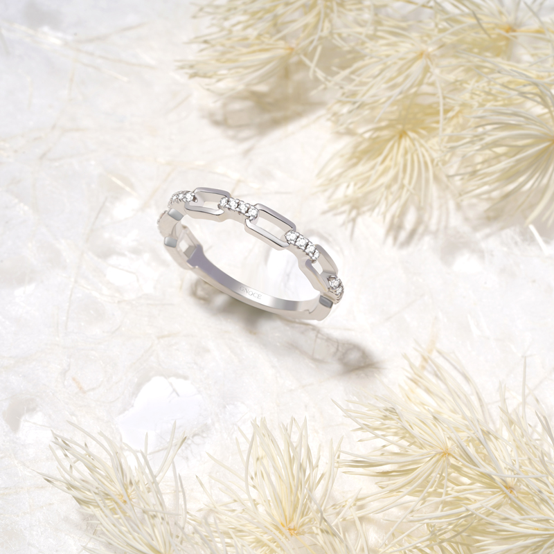 シルバー オープン リンク リング image number 2