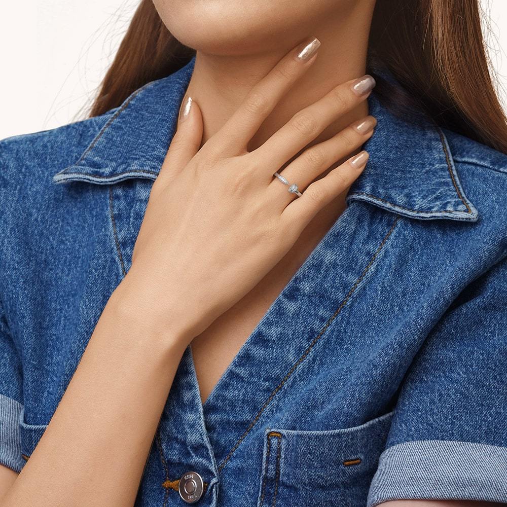 ダイヤモンド ネイル カフ リング image number 3