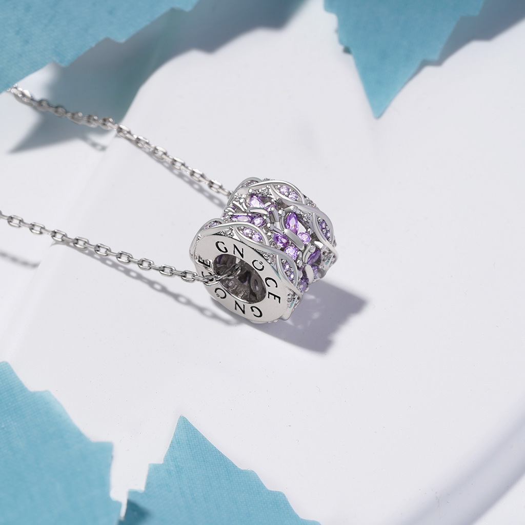 紫蝶ペンダントネックレス image number 2