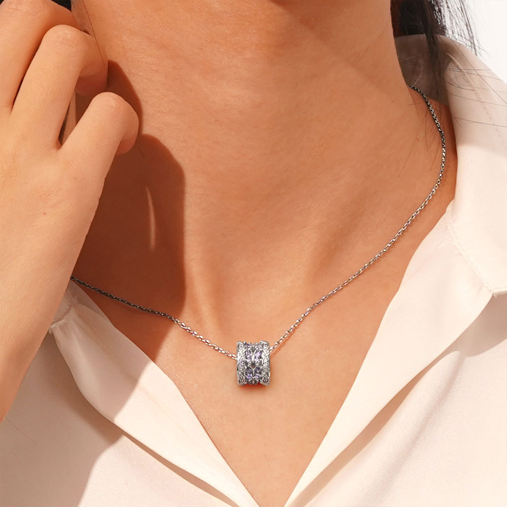 紫蝶ペンダントネックレス image number 5