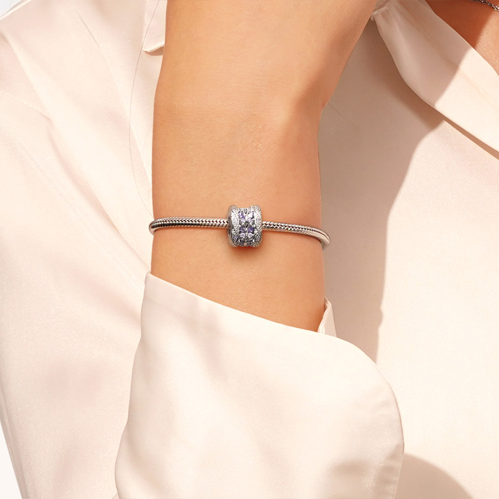 紫蝶ペンダントネックレス image number 4