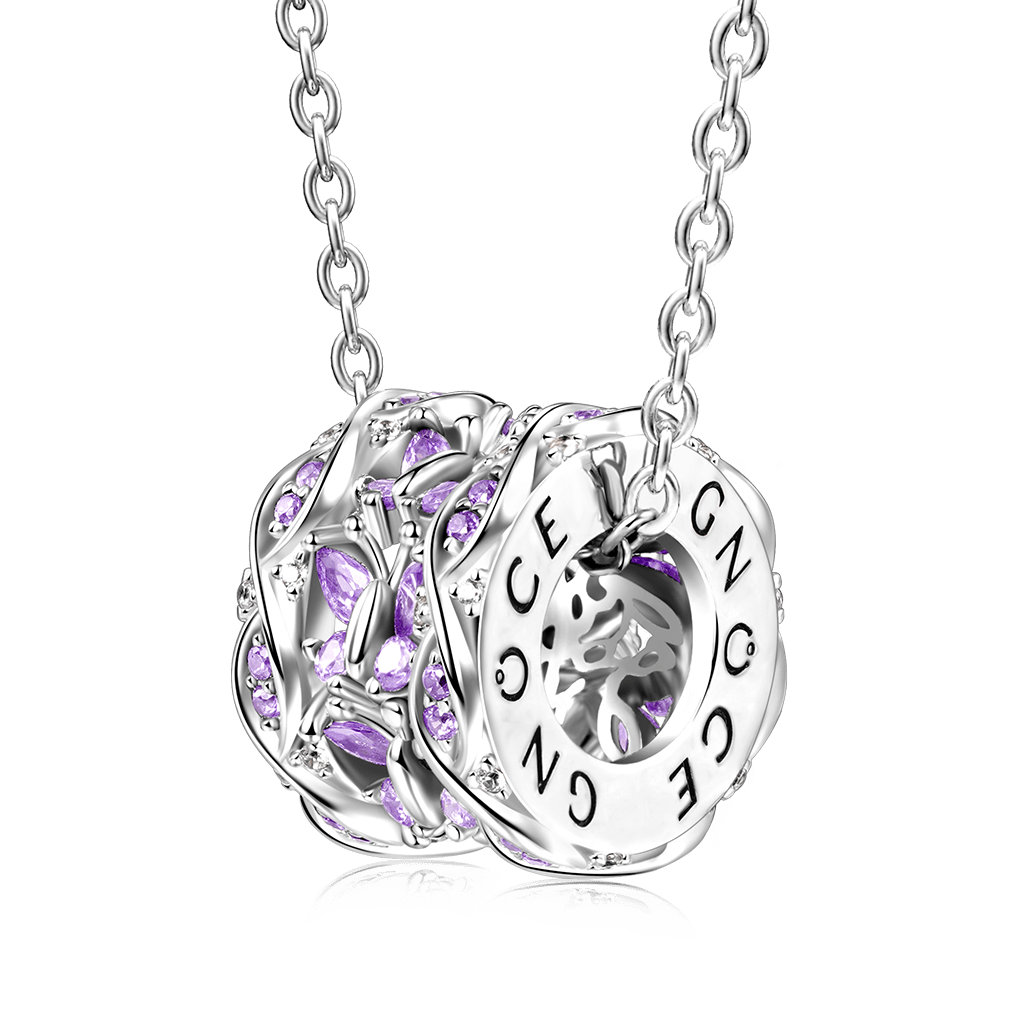 紫蝶ペンダントネックレス image number 0