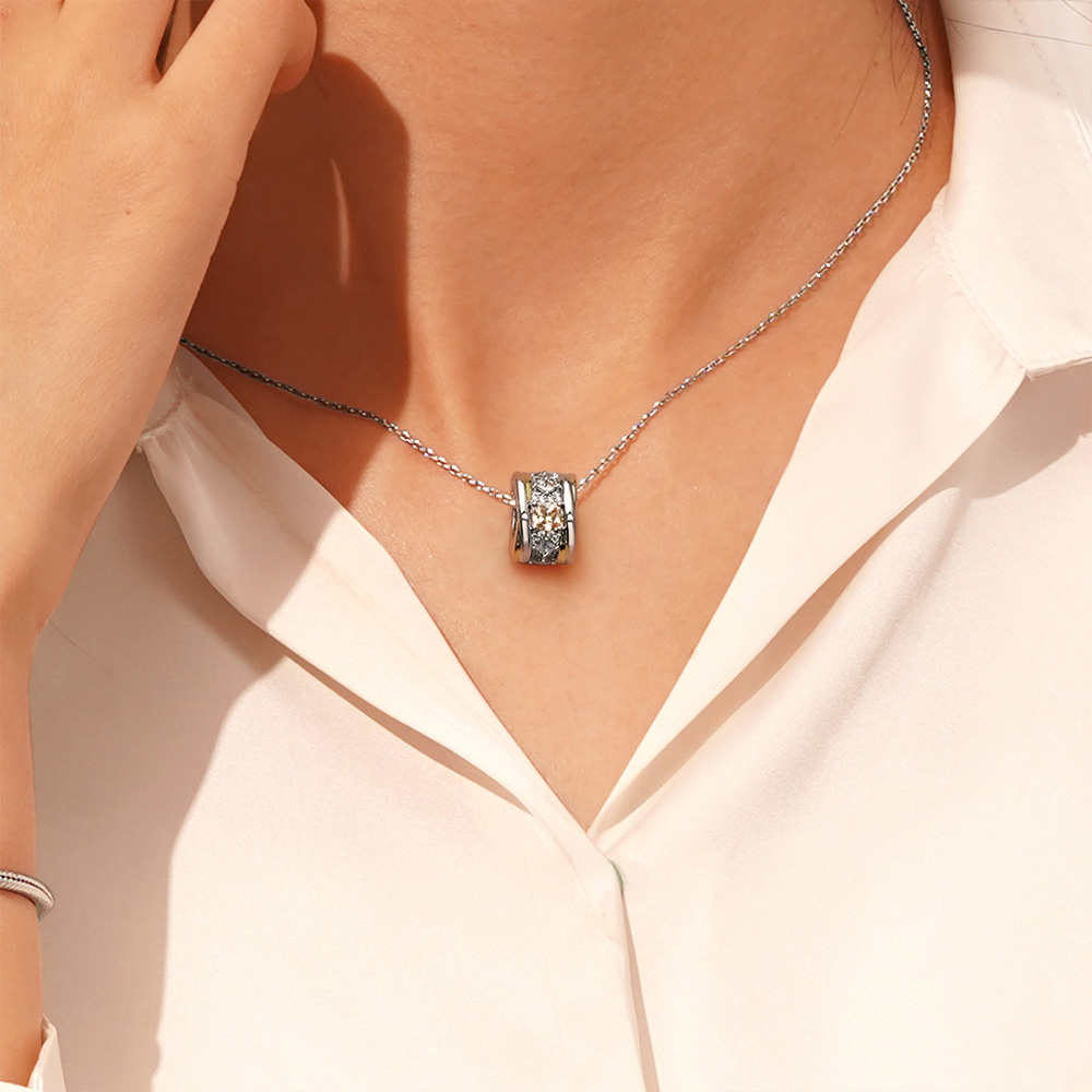 シャンパンジェムペンダントネックレス image number 4