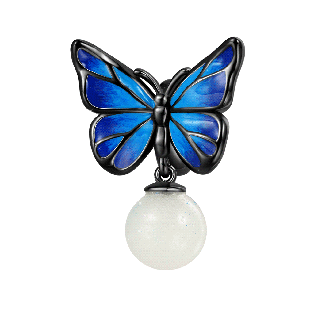 ブルーモルフォ バタフライ チャーム image number 0