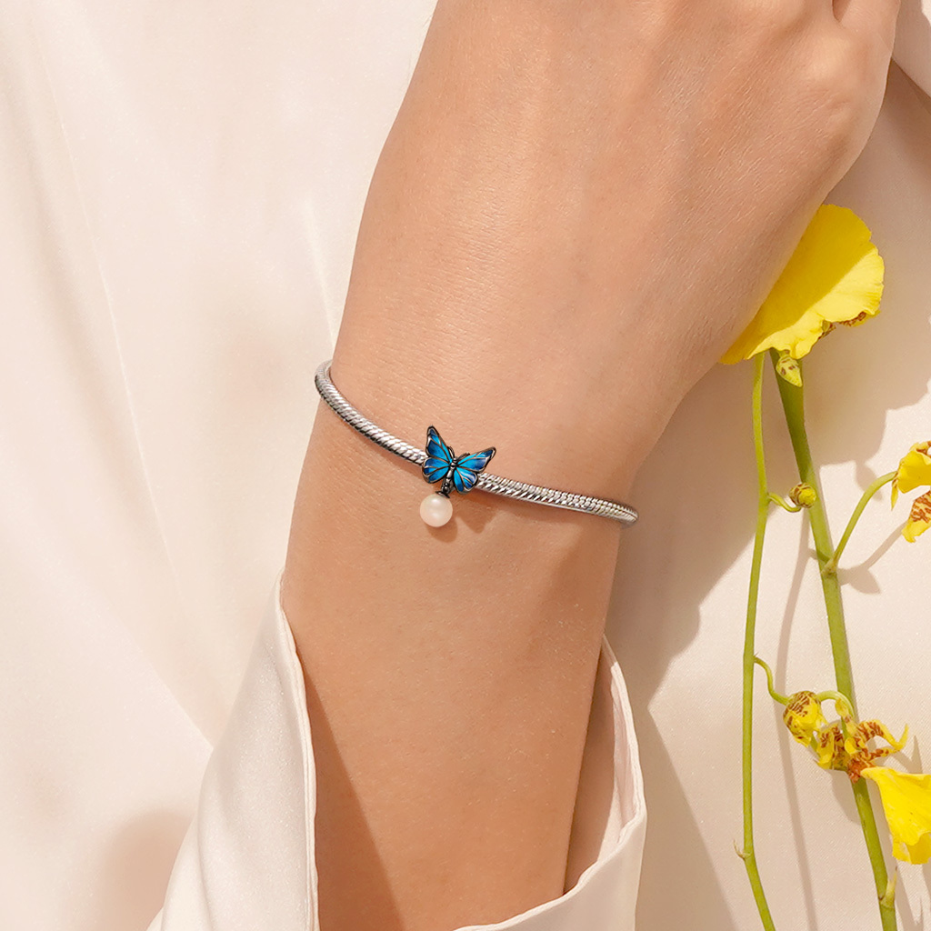 ブルーモルフォ バタフライ チャーム image number 5