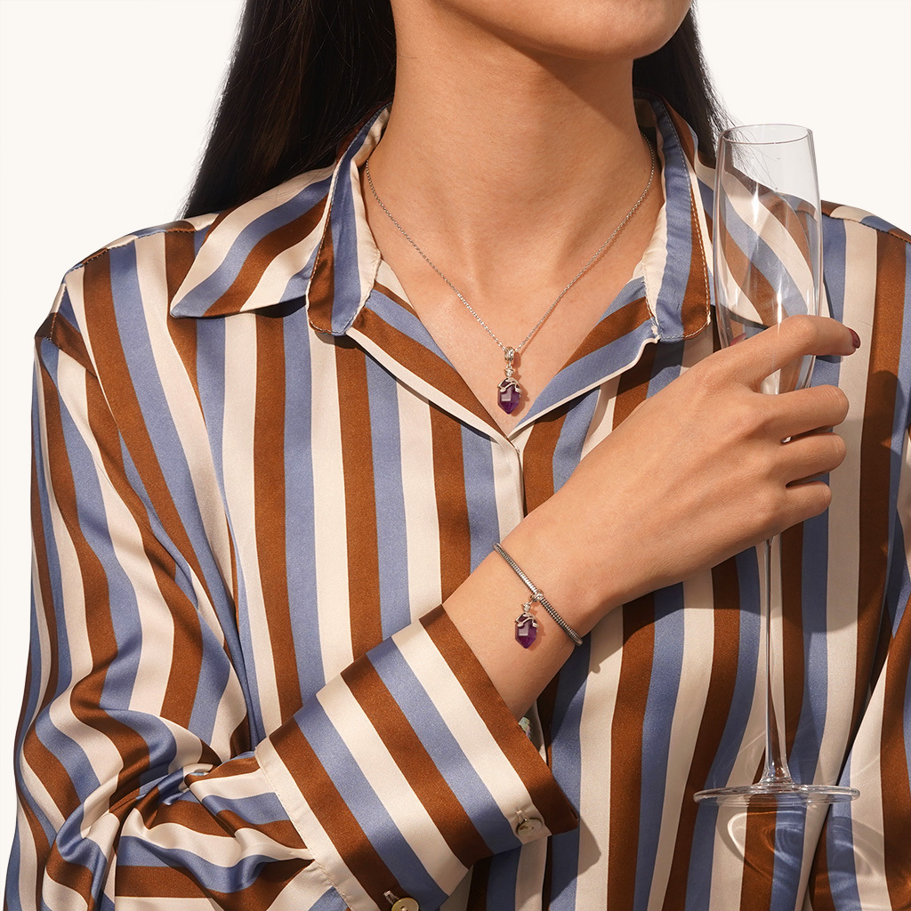 六角柱アメジストペンダント image number 3