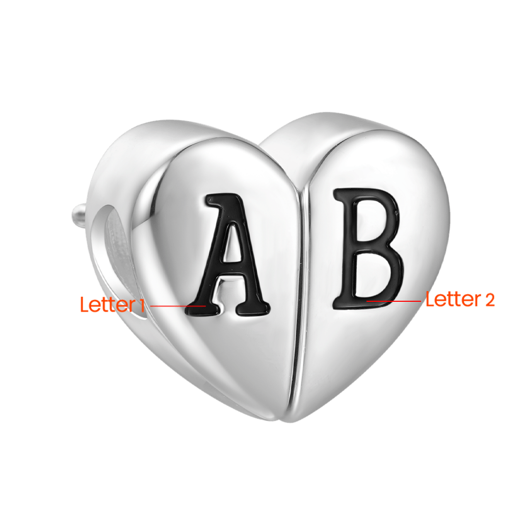 彫刻可能なハート スプリット ペンダント image number 2