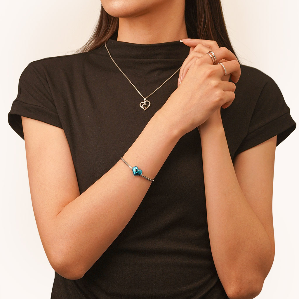 シーブルーキャンディーハートチャーム image number 3