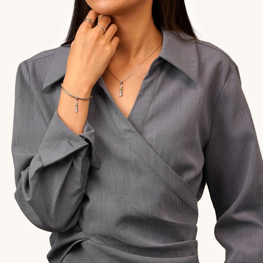 彫刻可能なプリンセス CZ ペンダント image number 5