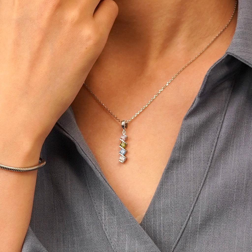 彫刻可能なプリンセス CZ ペンダント image number 6