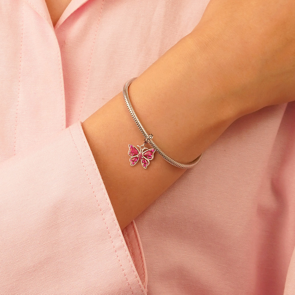 ピンク・バタフライ・ペンダント image number 5