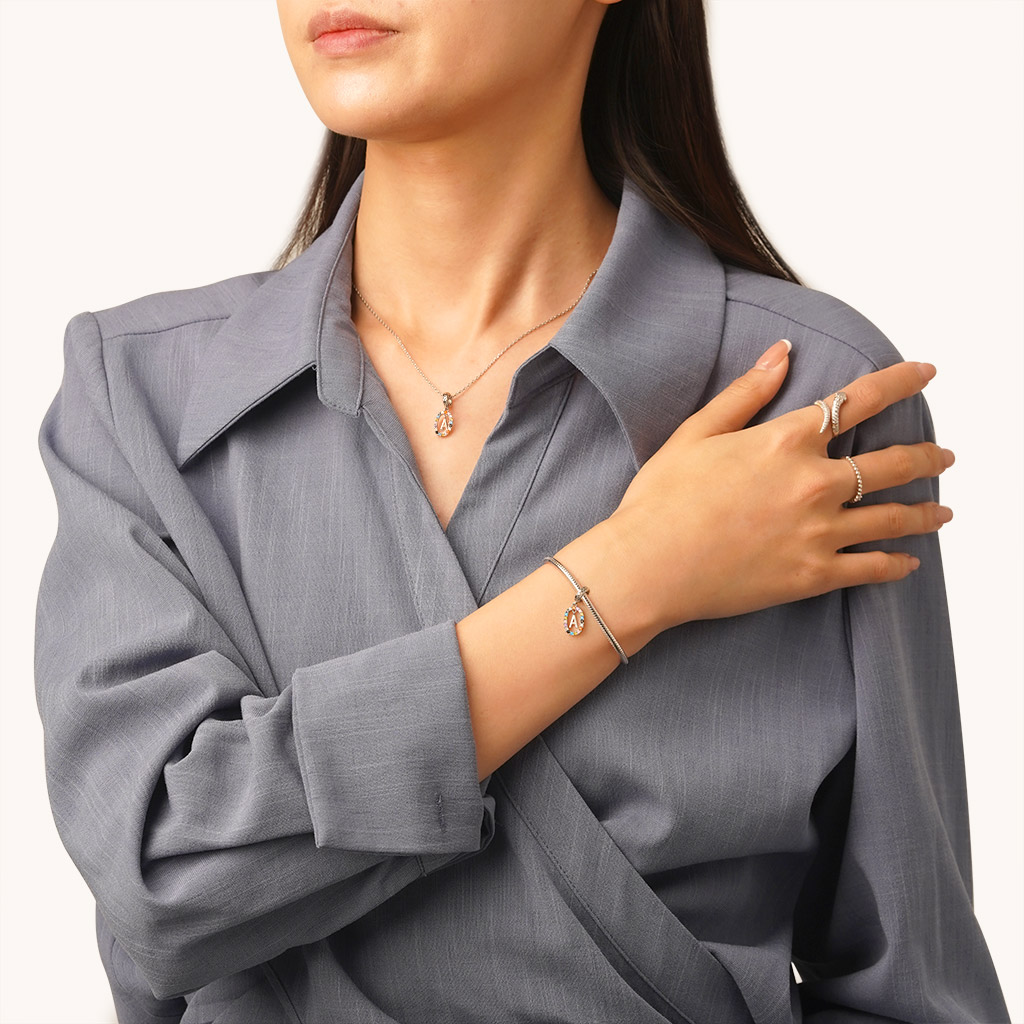 イニシャルカラーペンダント image number 4