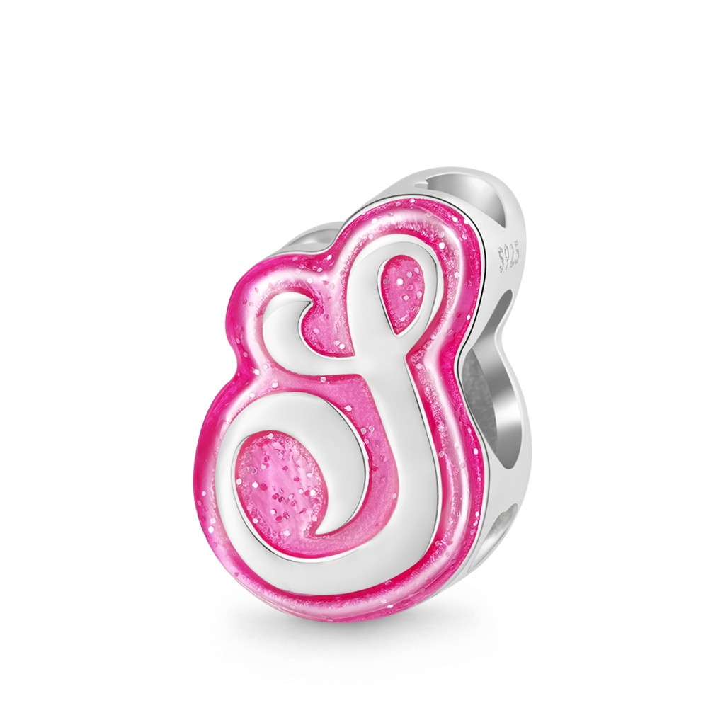 バービー ピンク レター チャーム image number 0