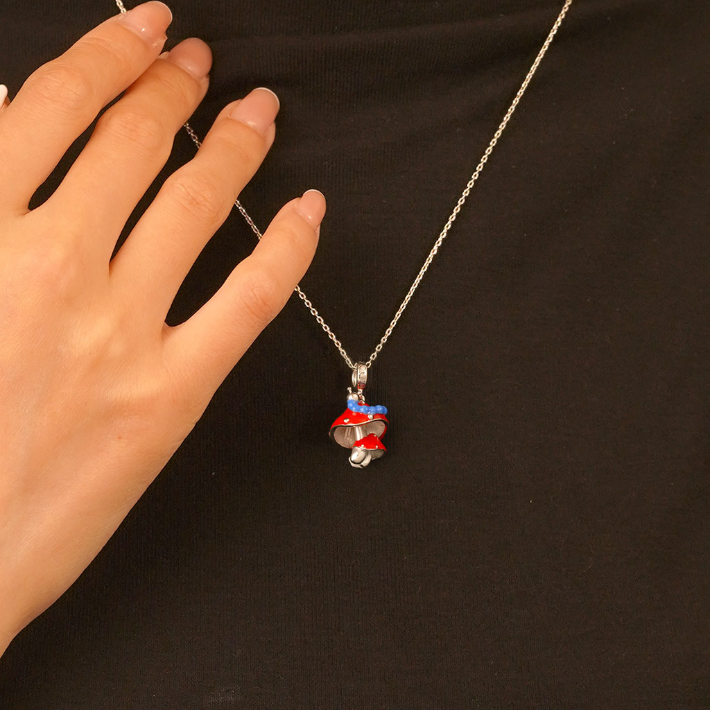 レッドマッシュルームキャタピラーペンダント image number 4