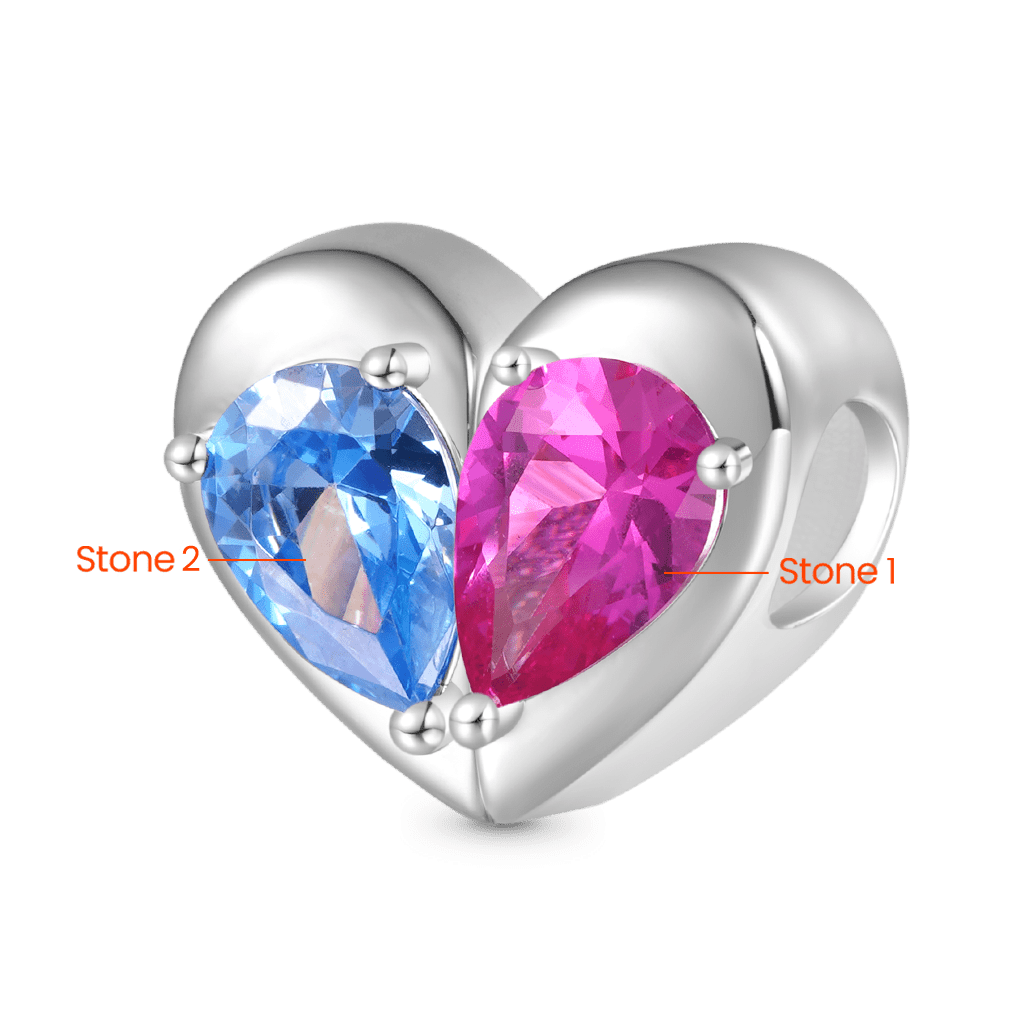 彫刻可能なハート スプリット ペンダント image number 1