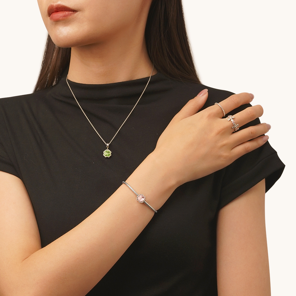 ピンクの四つ葉のクローバー・チャーム image number 3