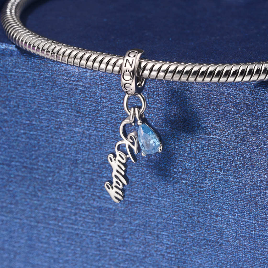 刻印可能な名前誕生石ペンダント image number 3