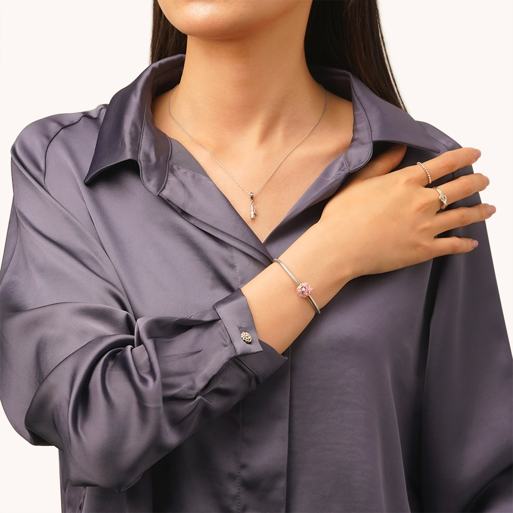 ピンクバタフライフラワーチャーム image number 3