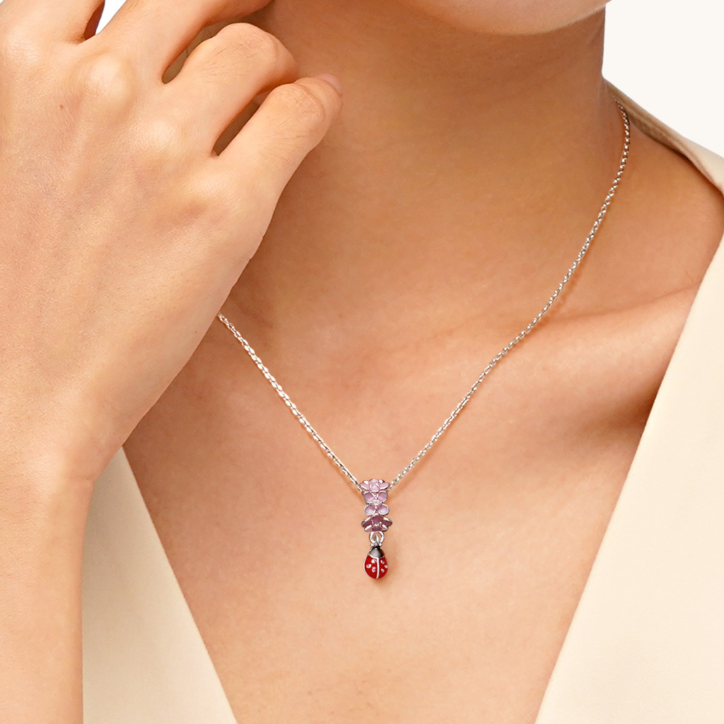 ピンクフラワーてんとう虫チャーム image number 4