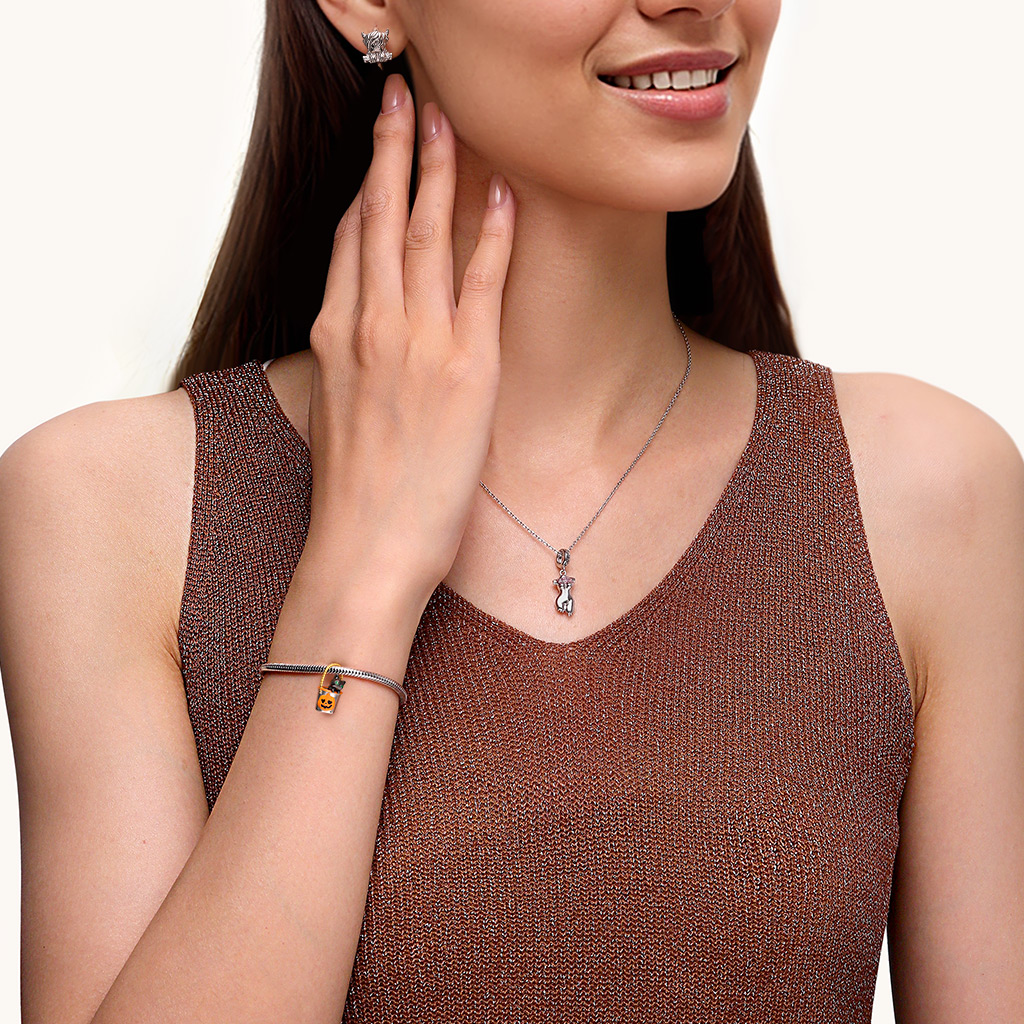 取り外し可能なブラックキャットチャーム付きバケツ image number 5