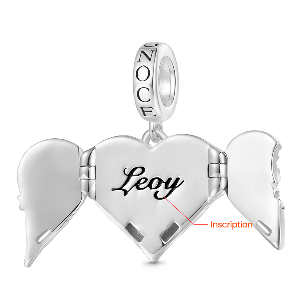 開閉可能なハートウィングペンダント image number 1