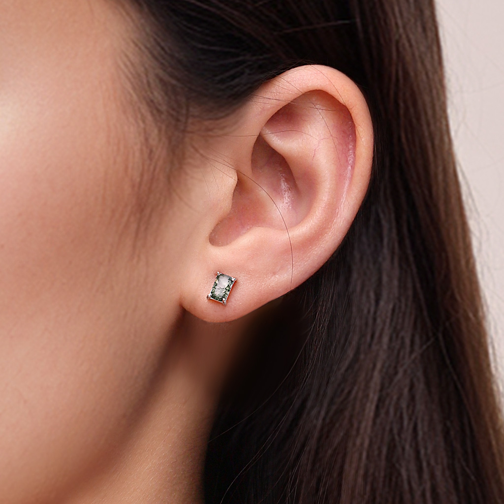 グリーン モス スタッド イヤリング image number 4