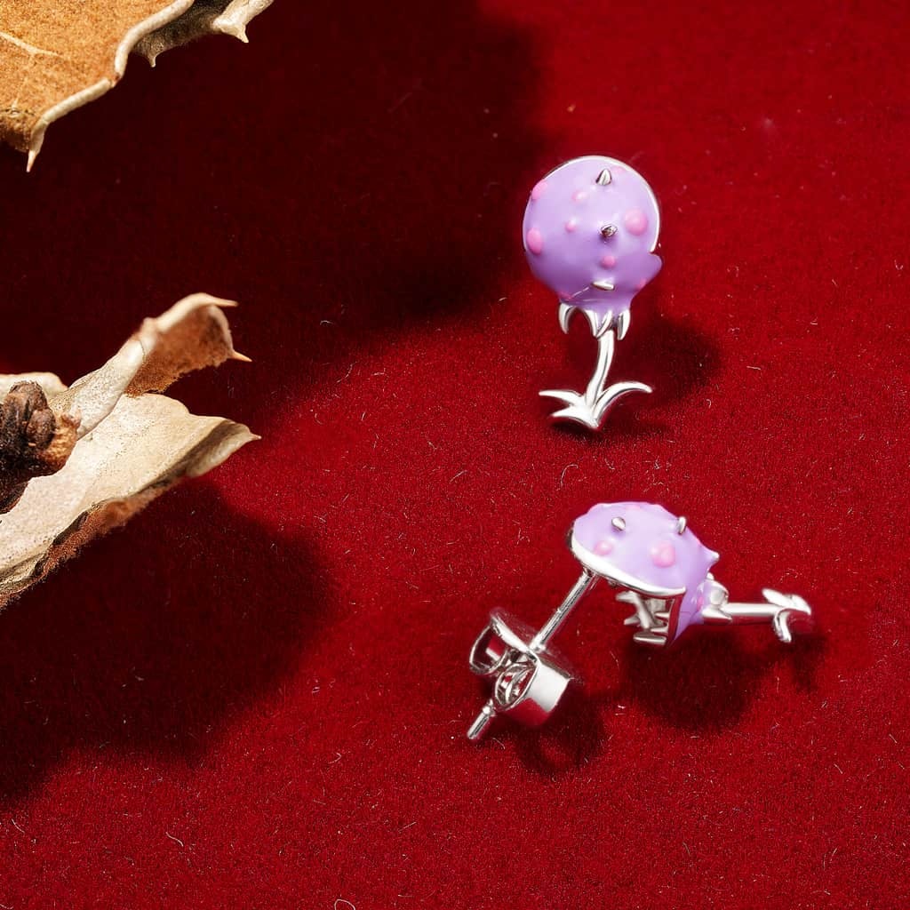 ピラニア フラワー スタッド イヤリング image number 3